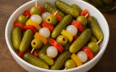 Ensalada de Banderillas y Pepinillos
